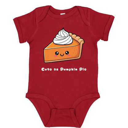 First Thanksgiving Pumpkin Pie Onesie, Baby Holiday Outfit (Sizes Newborn-18M)