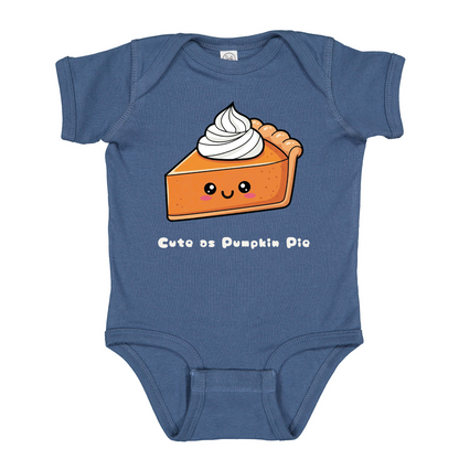 First Thanksgiving Pumpkin Pie Onesie, Baby Holiday Outfit (Sizes Newborn-18M)