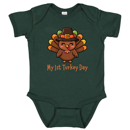 Turkey Infant One Piece Outfit, my first Turkey Day onesie, fall photos