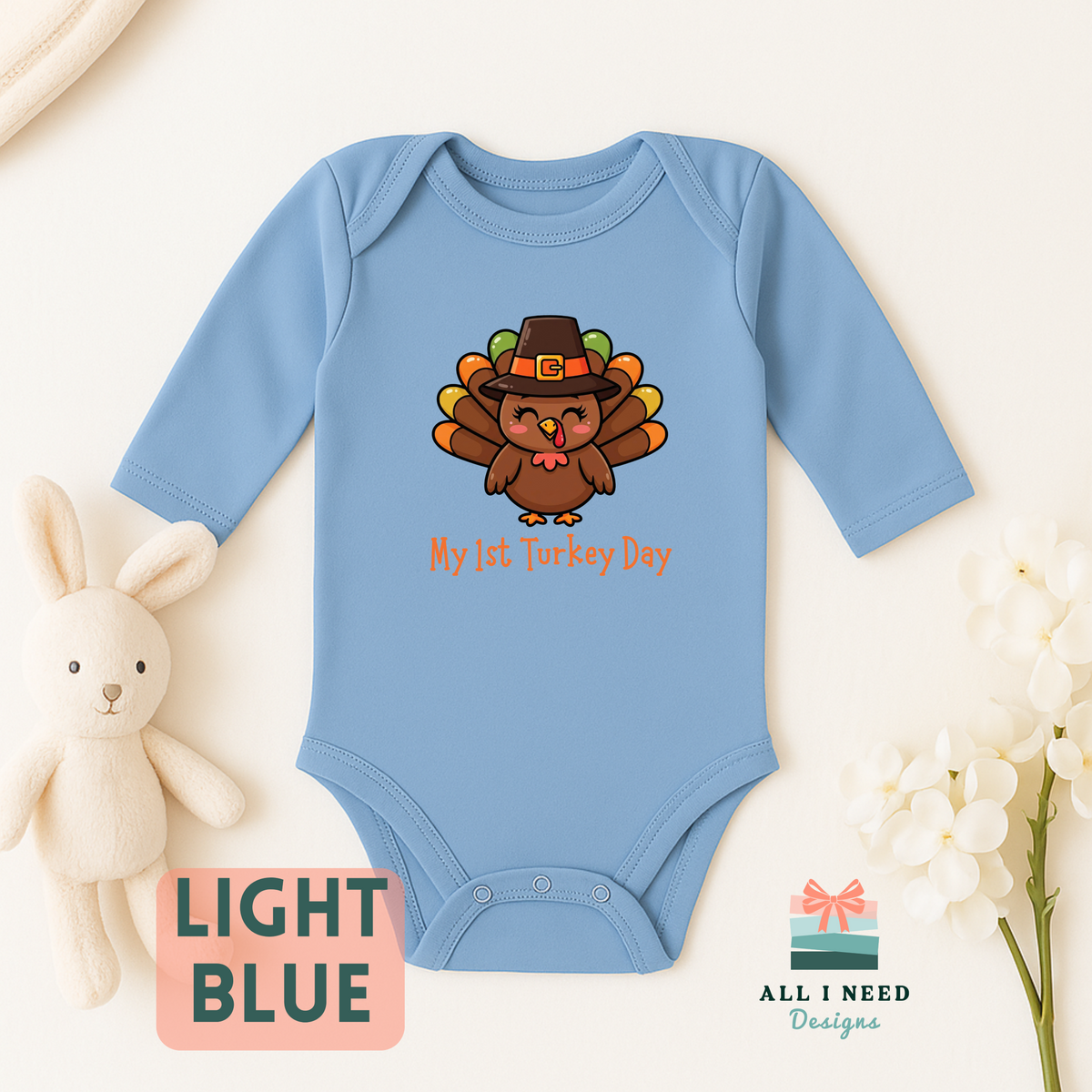 Turkey Infant One Piece Outfit, my first Turkey Day onesie, fall photos
