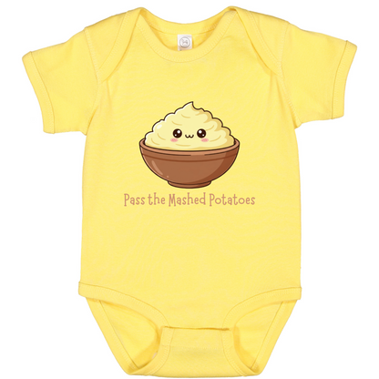 Fall Feast Baby Graphic Bodysuit, Turkey Day Keepsake, Short or Long Sleeve Options