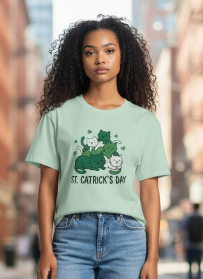 St. Catrick’s Day Shirt | Funny St Patrick’s Tee | Irish Cat Lover Gift