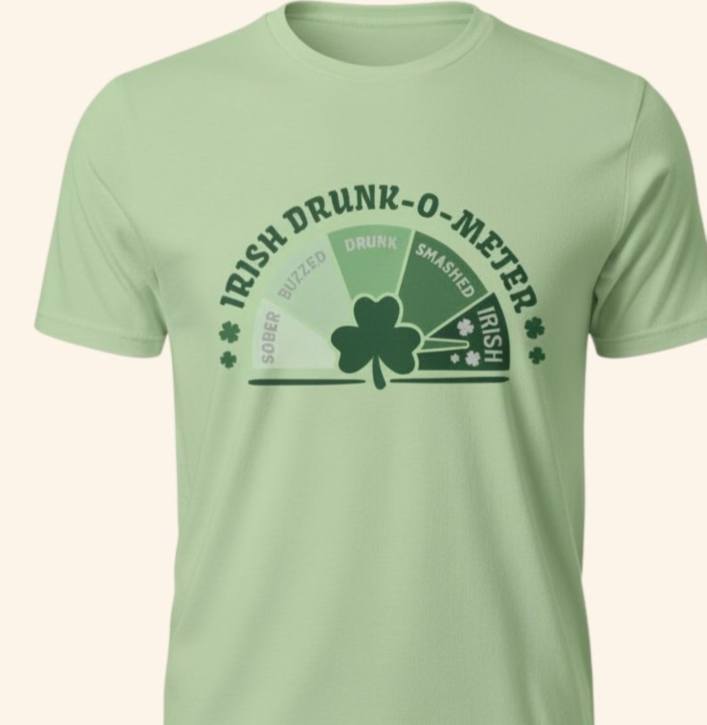 Funny St Patrick's Day Shirt, Irish Drunk-O-Meter Graphic Tee