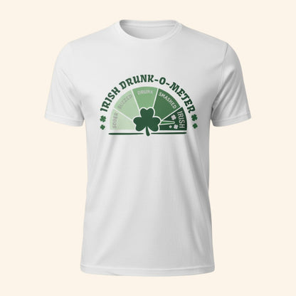 Funny St Patrick's Day Shirt, Irish Drunk-O-Meter Graphic Tee