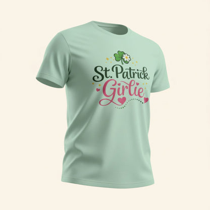 St Patricks Day Shirt for Women, Shamrock Clover Tee, Irish Green Pink Graphic T-Shirt