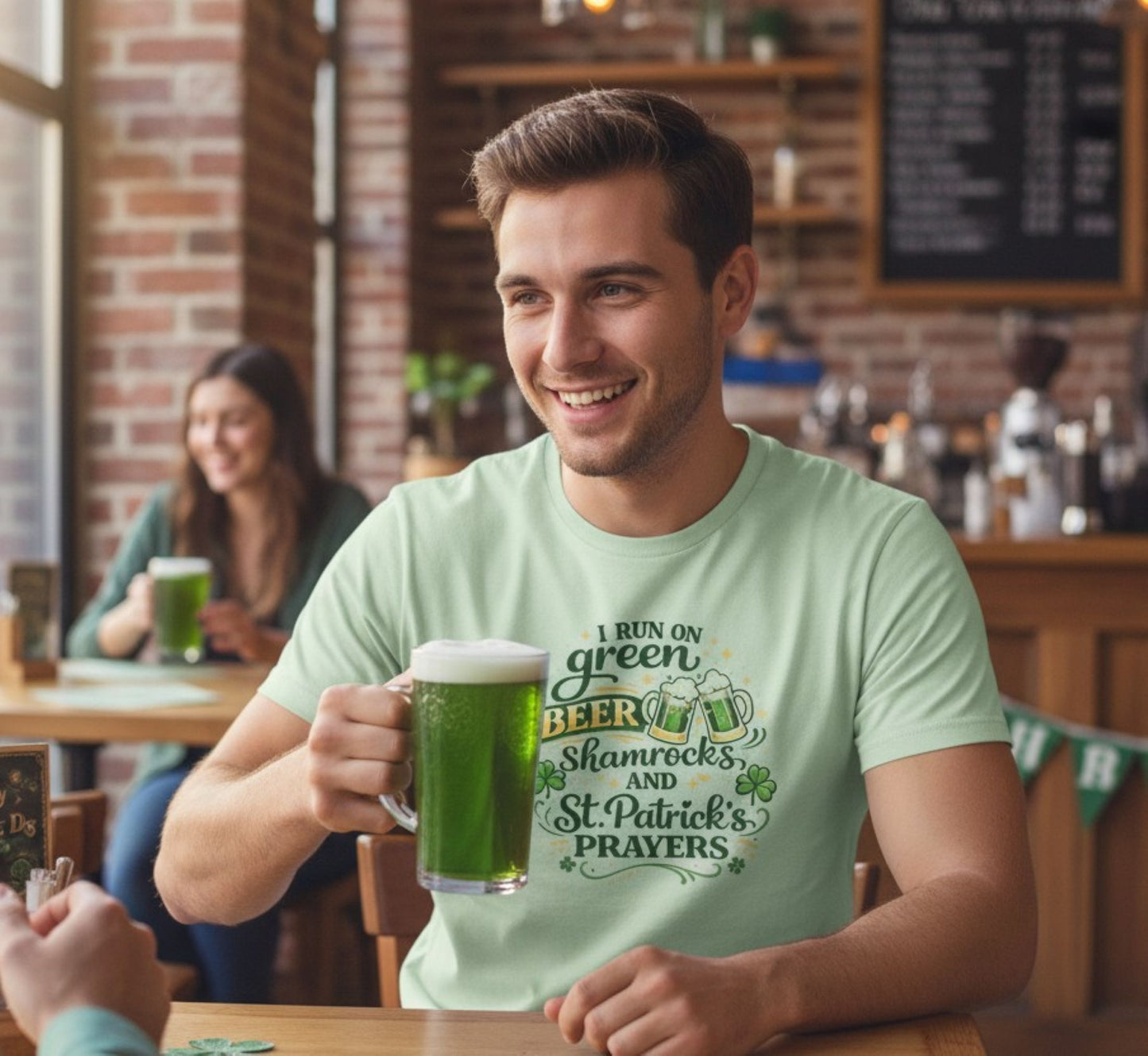 St. Patrick’s Day Shirt Green Beer, Shamrocks & St. Patrick’s Prayers | Funny Irish Tee
