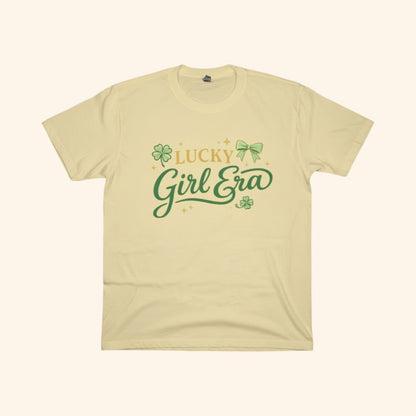 Lucky Girl Era Shirt | St Patrick’s Day Top for Women | Shamrock Clover Tee