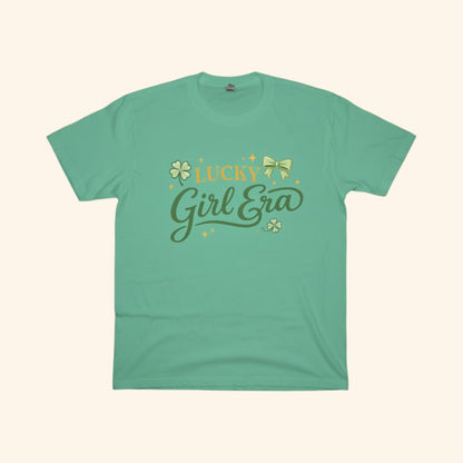 Lucky Girl Era Shirt | St Patrick’s Day Top for Women | Shamrock Clover Tee
