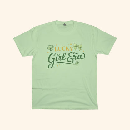 Lucky Girl Era Shirt | St Patrick’s Day Top for Women | Shamrock Clover Tee