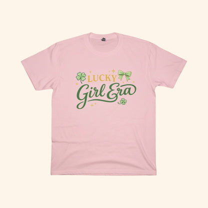 Lucky Girl Era Shirt | St Patrick’s Day Top for Women | Shamrock Clover Tee