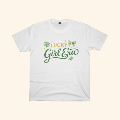 Lucky Girl Era Shirt | St Patrick’s Day Top for Women | Shamrock Clover Tee