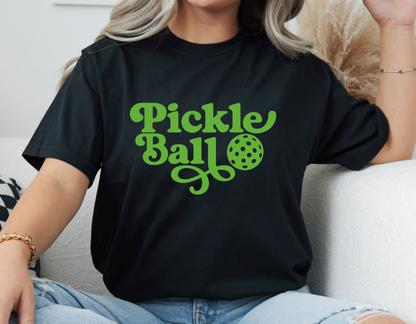 Retro Pickleball Graphic T Shirt, Unisex Athletic Casual Tee