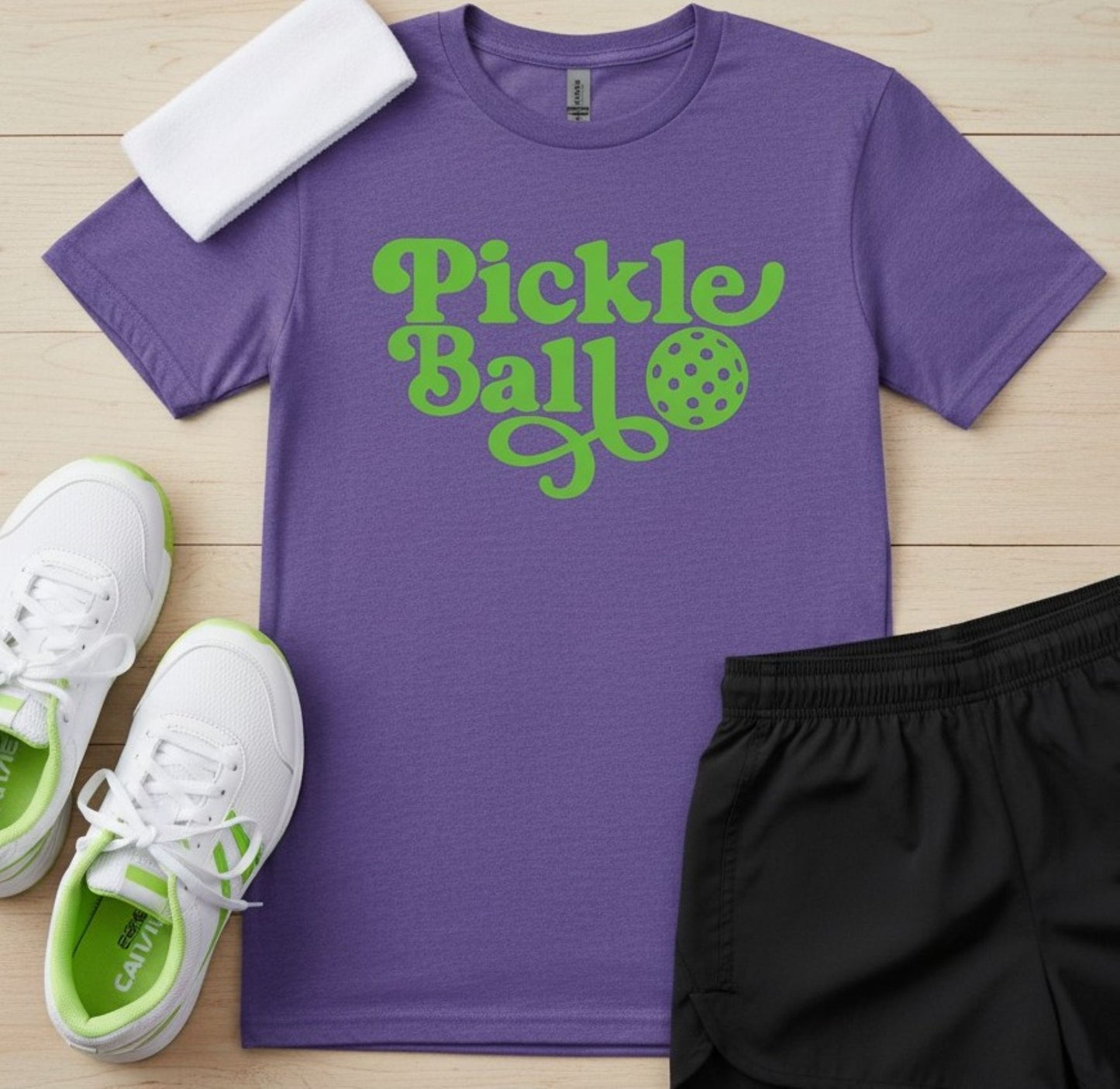 Retro Pickleball Graphic T Shirt, Unisex Athletic Casual Tee