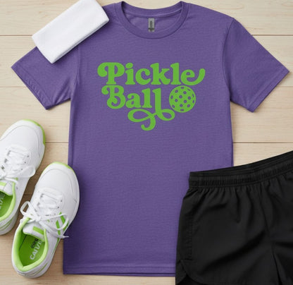 Retro Pickleball Graphic T Shirt, Unisex Athletic Casual Tee