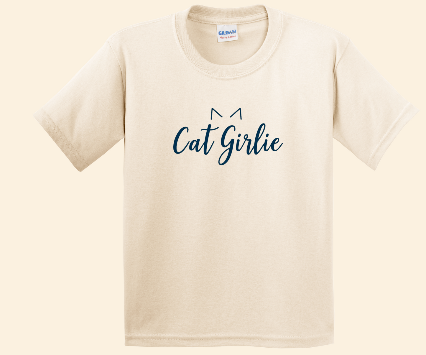 Cat Lover Girlie Tee for Toddlers and Youth, Cat Ears Graphic tee, sizes 2T–L
