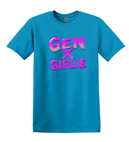 Gen X Girlie Retro Neon T-Shirt, 80s Nostalgia Graphic Tee