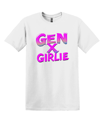 Gen X Girlie Retro Neon T-Shirt, 80s Nostalgia Graphic Tee