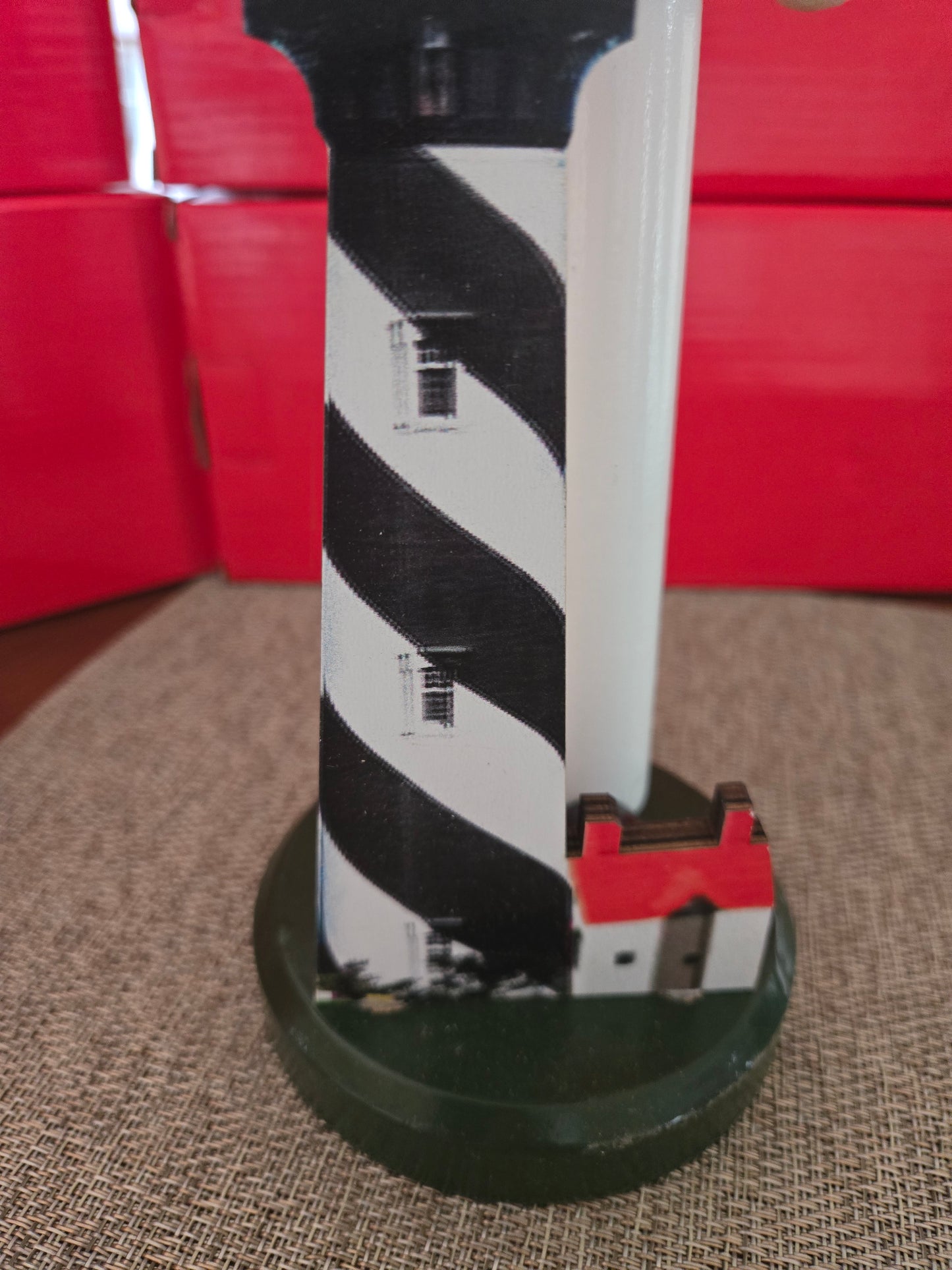 Nautical Lighthouse Keeper Nutcracker, Navy White Wood Christmas Decor, Seaside Accent