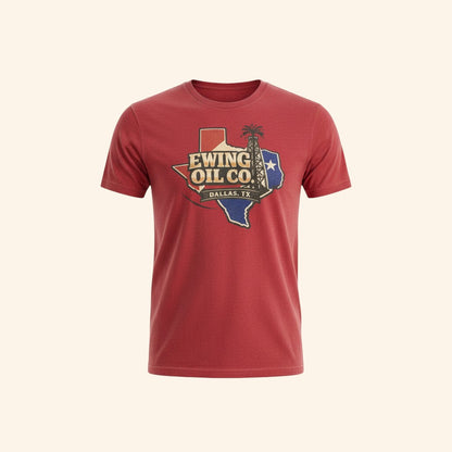 Ewing Oil Co. Shirt | Dallas TX Graphic Tee | Retro Texas Rig Design | Vintage TV