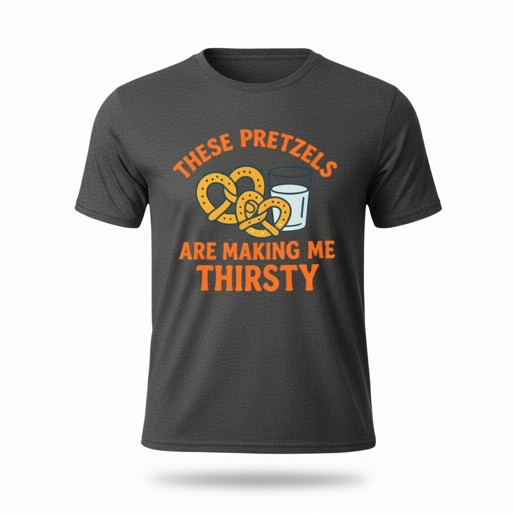 These Pretzels Are Making Me Thirsty T-Shirt - Funny Seinfeld Shirt, 90s TV Quote Tee