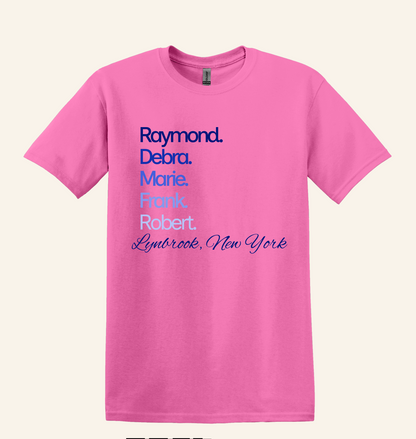 Everybody Loves Raymond Cast Names Shirt, 90s Sitcom Tee, Minimalist Typography