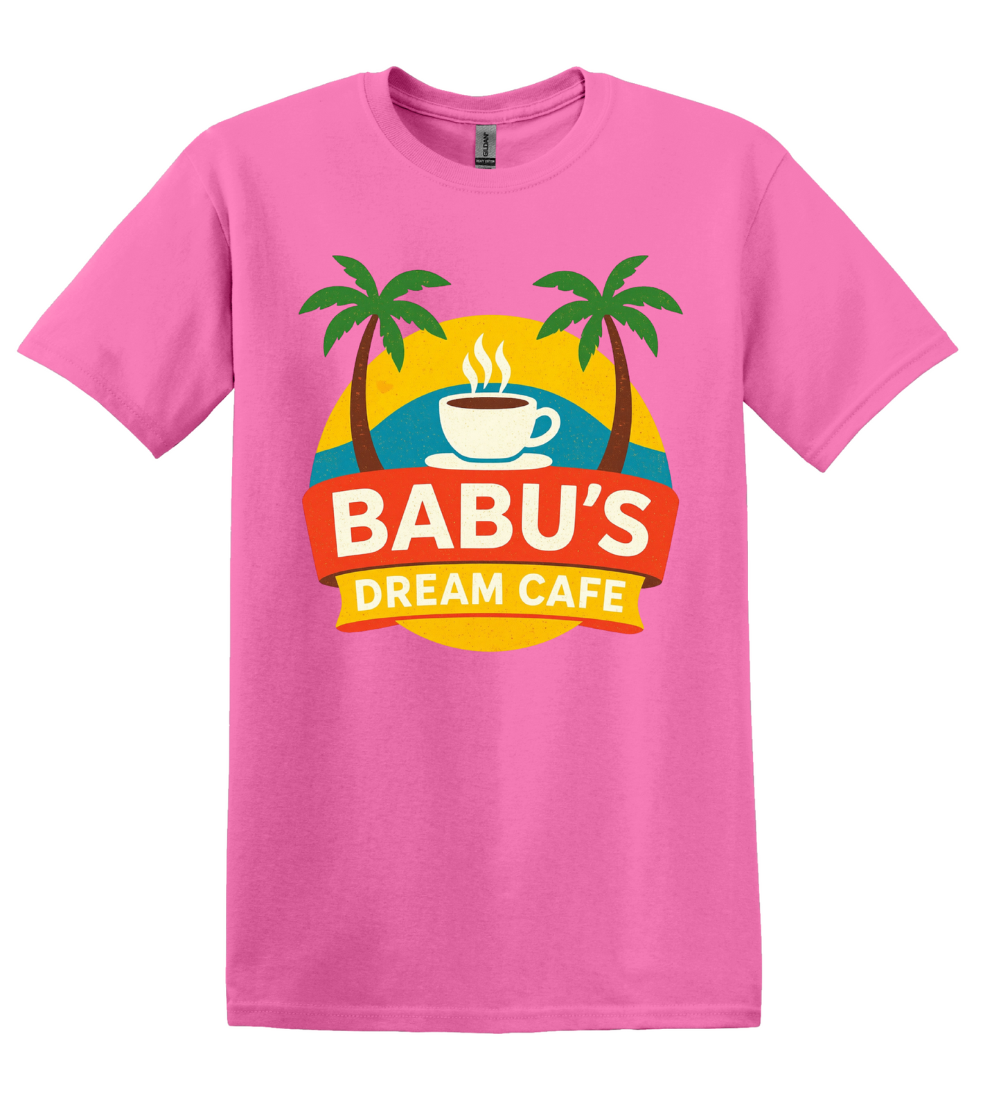 Babu's Dream Cafe Retro T-Shirt, 90s Sitcom Inspired Graphic Tee