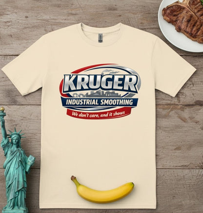 Kruger Industrial Smoothing parody tee, unisex humor shirt, 90s sitcom tribute, faux workplace logo
