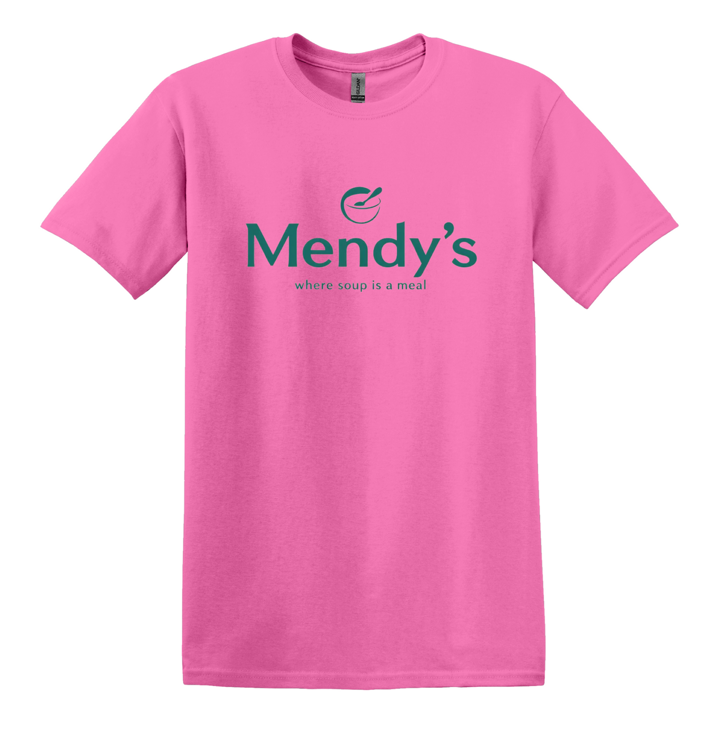 Nineties Sitcom Mendy’s Logo Shirt, comfy unisex Gildan, sizes XS–3XL, humorous gift