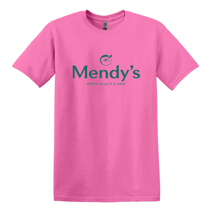 Nineties Sitcom Mendy’s Logo Shirt, comfy unisex Gildan, sizes XS–3XL, humorous gift