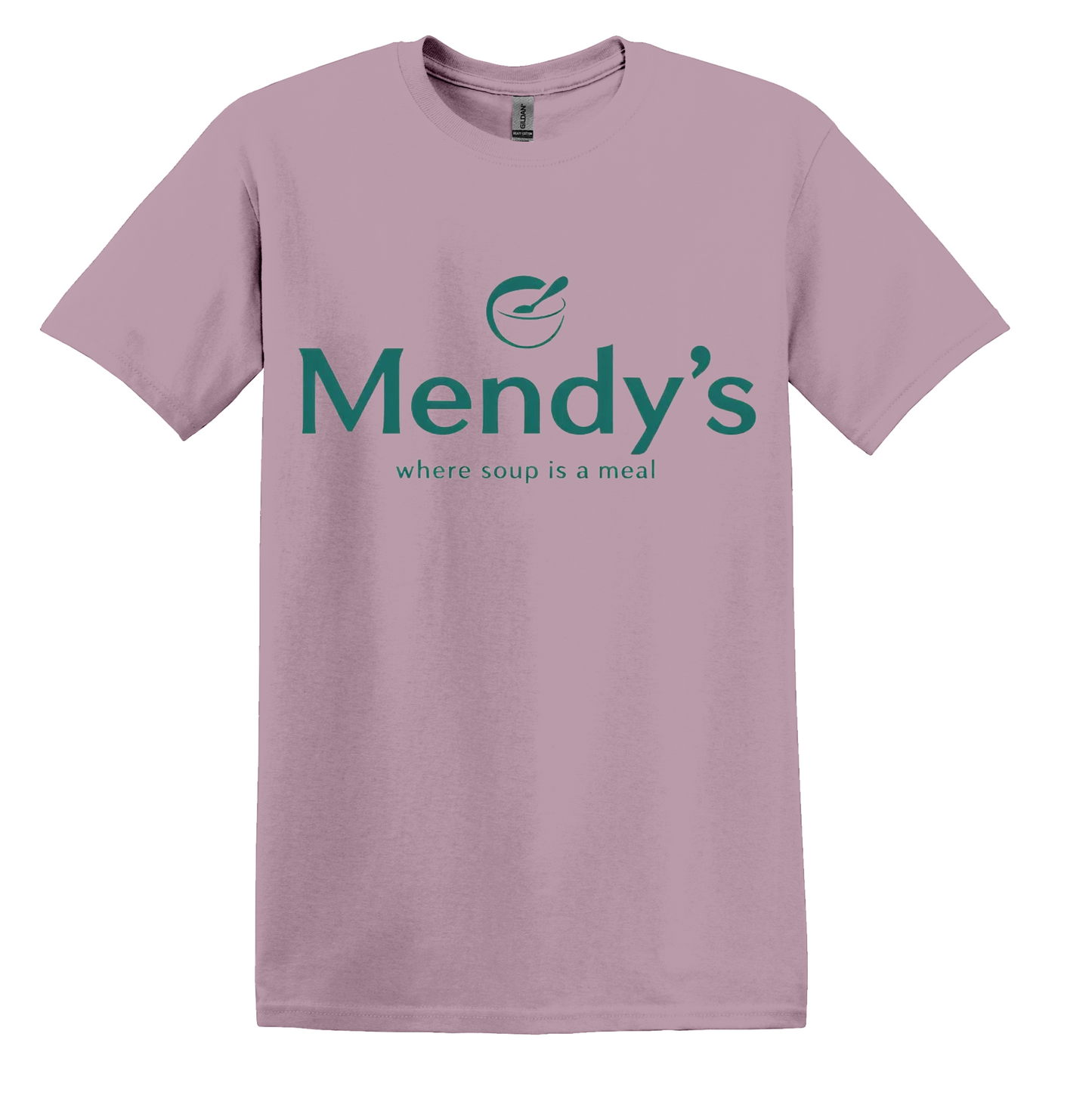 Nineties Sitcom Mendy’s Logo Shirt, comfy unisex Gildan, sizes XS–3XL, humorous gift