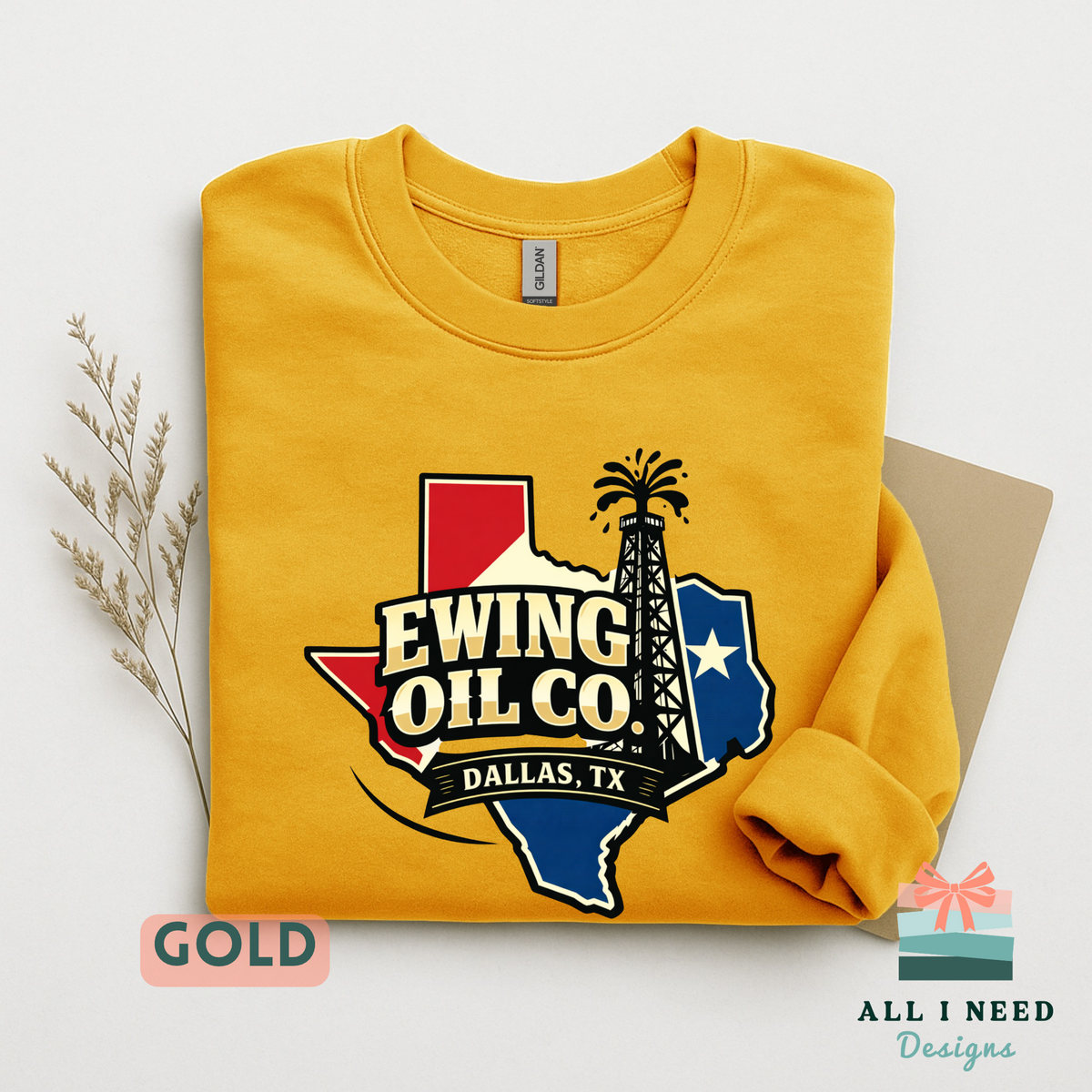 80s TV Show Ewing Oil Co. Shirt | Dallas TX Graphic Tee | Retro Texas Rig Design | Vintage TV