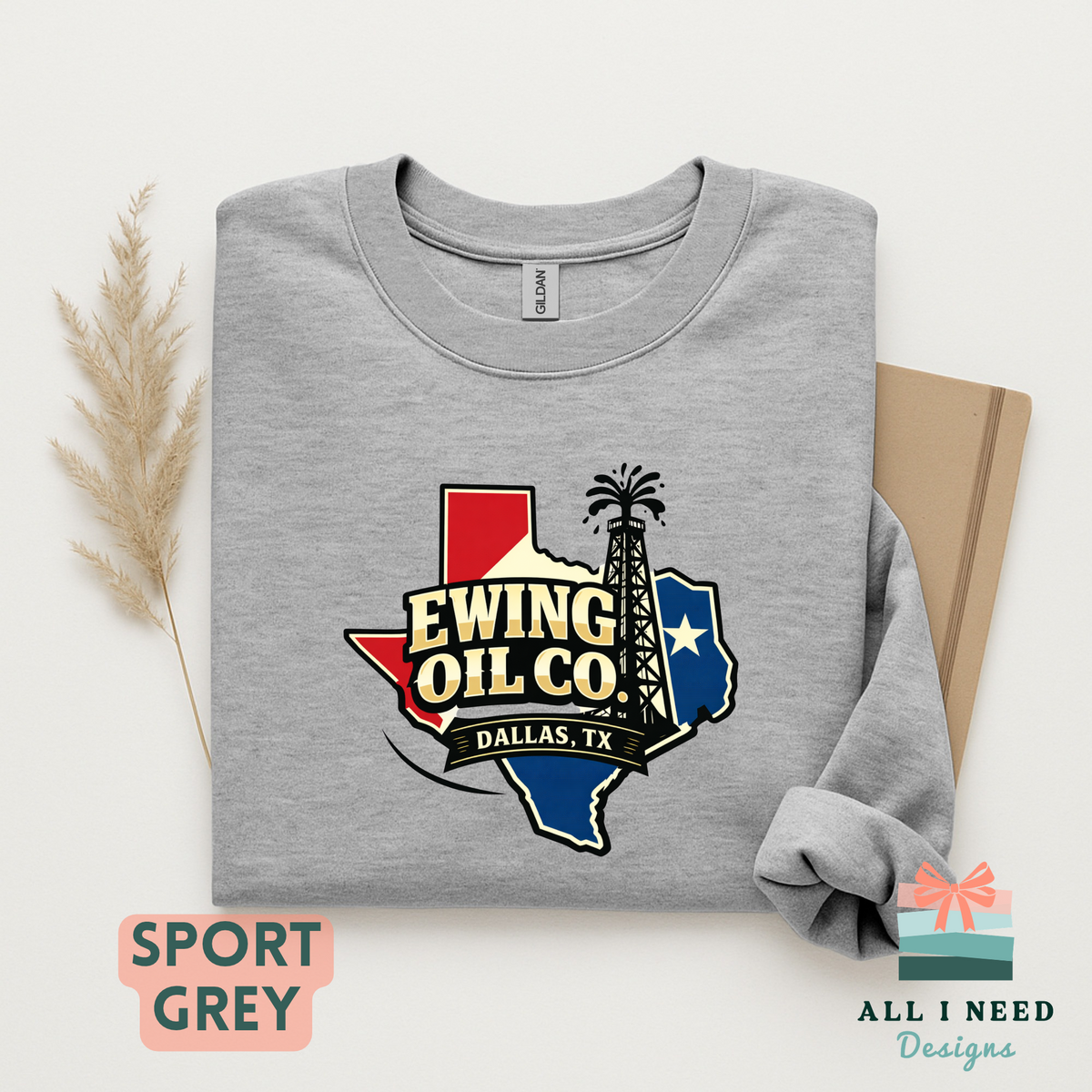 80s TV Show Ewing Oil Co. Shirt | Dallas TX Graphic Tee | Retro Texas Rig Design | Vintage TV