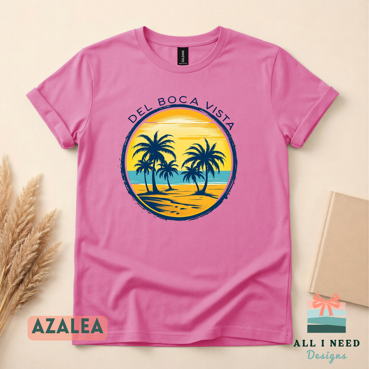 90s Seinfeld Del Boca Vista Beach T-Shirt, Retro Palm Trees, Unisex Gildan Tee