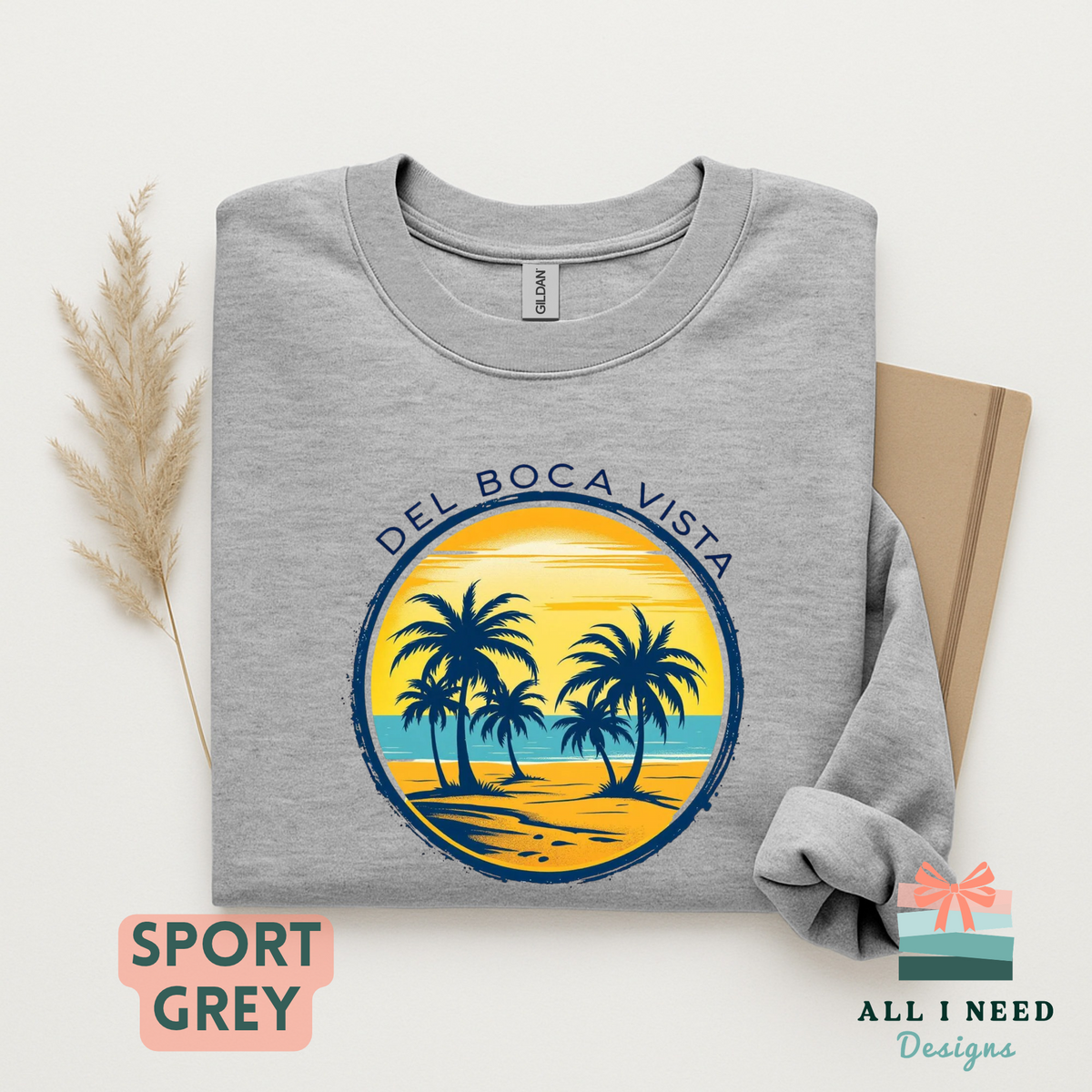 90s Seinfeld Del Boca Vista Beach T-Shirt, Retro Palm Trees, Unisex Gildan Tee