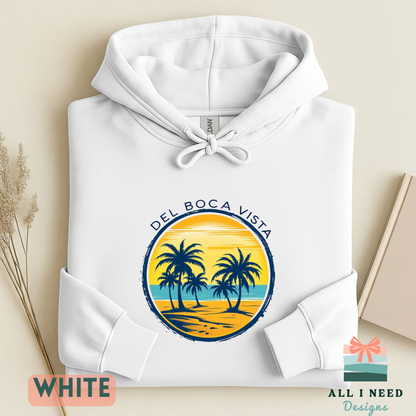 90s Seinfeld Del Boca Vista Beach T-Shirt, Retro Palm Trees, Unisex Gildan Tee