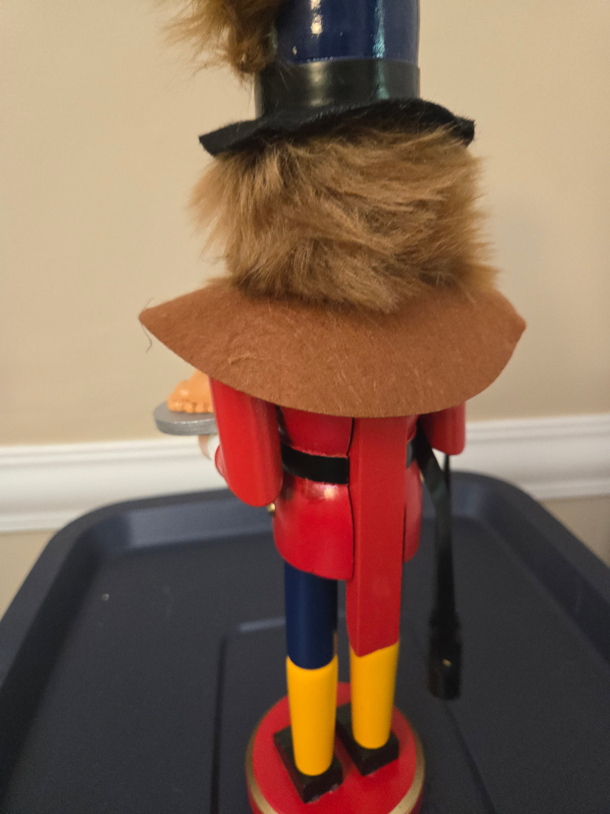 Wooden Thanksgiving Tabletop Decoration, Pilgrim Nutcracker, 14 Inch, Seasonal Accent