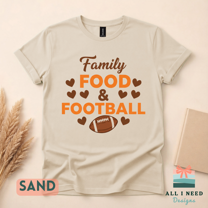 Food and Football Holiday Sweatshirt, family gathering attire, cozy game day look