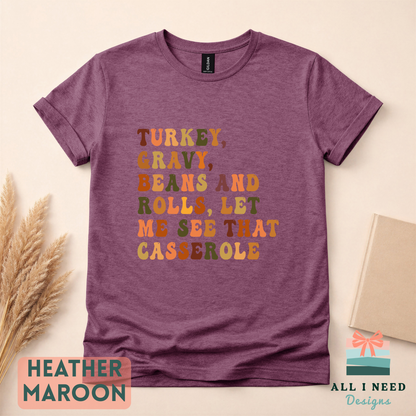 Funny Family Feast Shirt, Long Sleeves, Autumn Food Humor, Thanksgiving Outfit