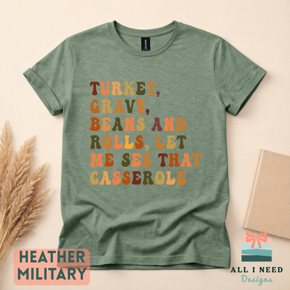 Funny Family Feast Shirt, Long Sleeves, Autumn Food Humor, Thanksgiving Outfit