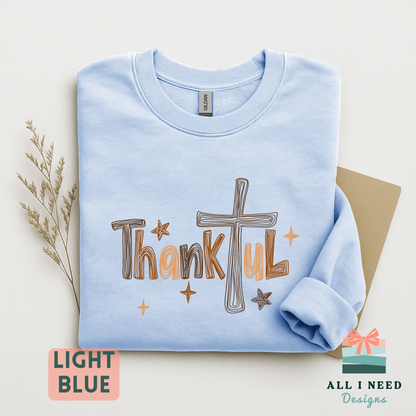 Fall Gratitude Graphic Sweatshirt, Thanksgiving attire