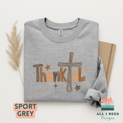 Fall Gratitude Graphic Sweatshirt, Thanksgiving attire