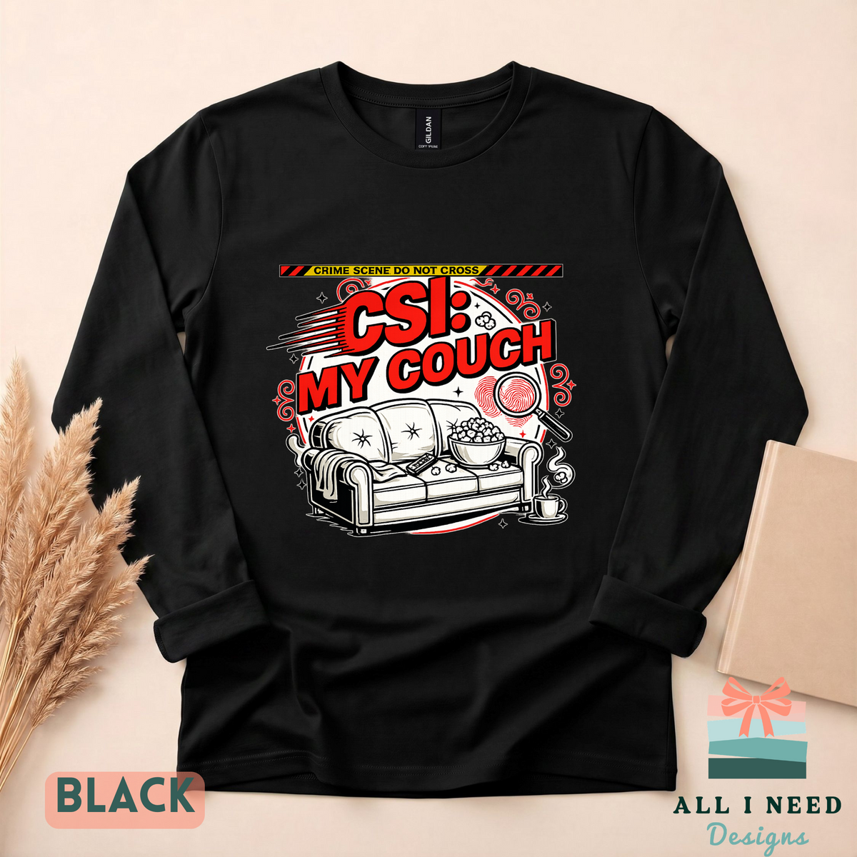 CSI My Couch True Crime Binge Watching Tee, Podcast Listener Shirt, Armchair Detective Apparel