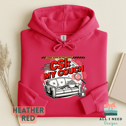 CSI My Couch True Crime Binge Watching Tee, Podcast Listener Shirt, Armchair Detective Apparel