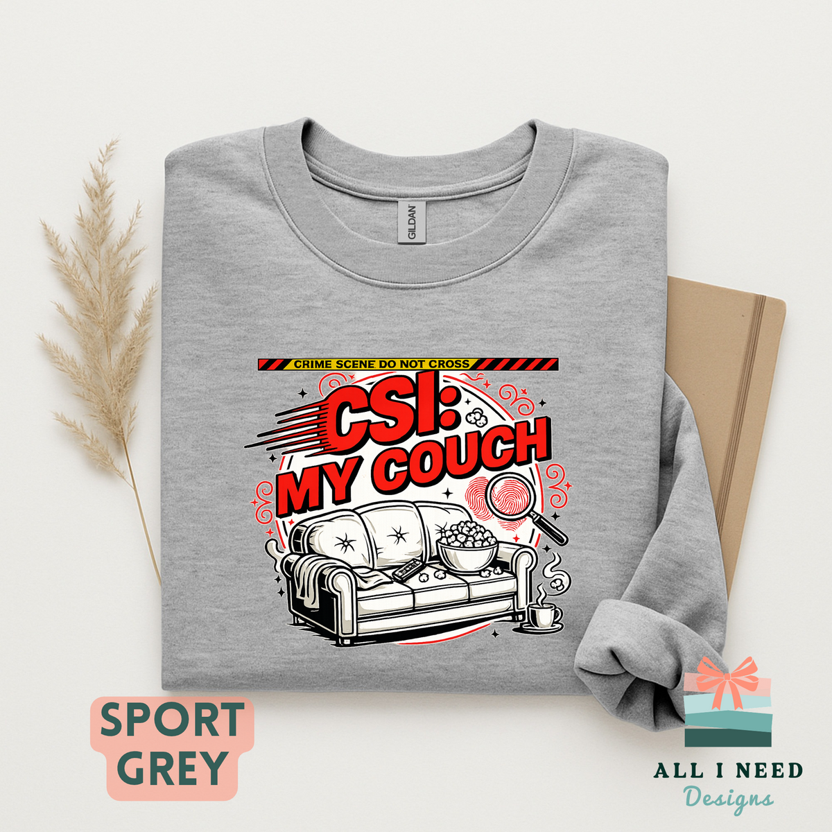 CSI My Couch True Crime Binge Watching Tee, Podcast Listener Shirt, Armchair Detective Apparel