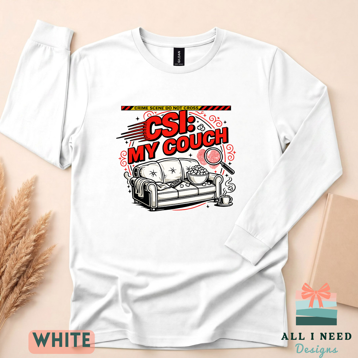 CSI My Couch True Crime Binge Watching Tee, Podcast Listener Shirt, Armchair Detective Apparel