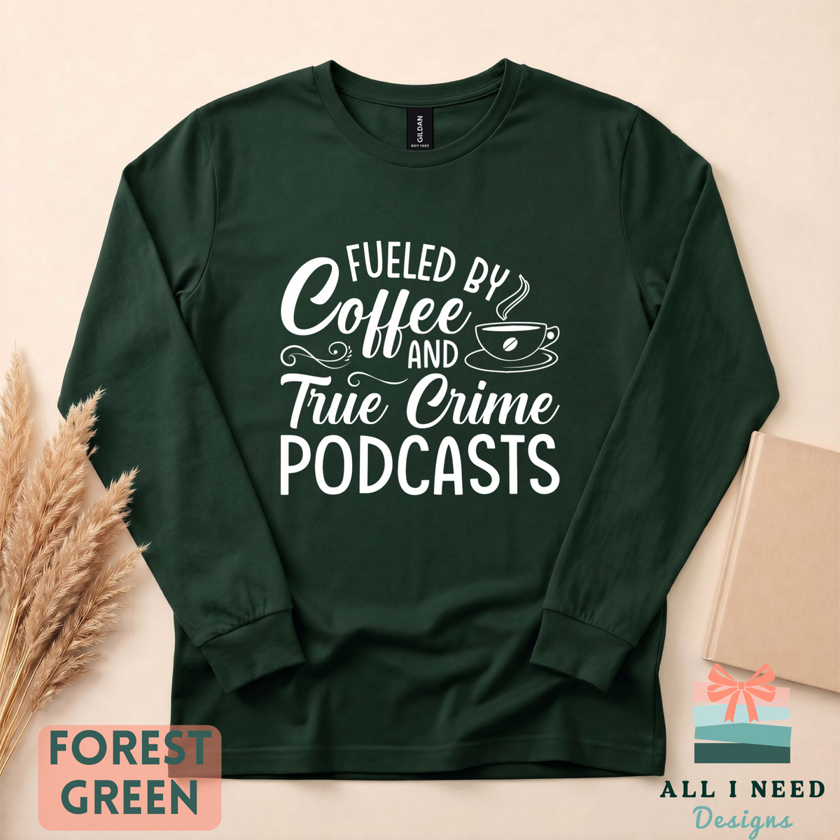 Fueled by Coffee and True Crime Podcasts Unisex Tee, Podcast Lover Shirt