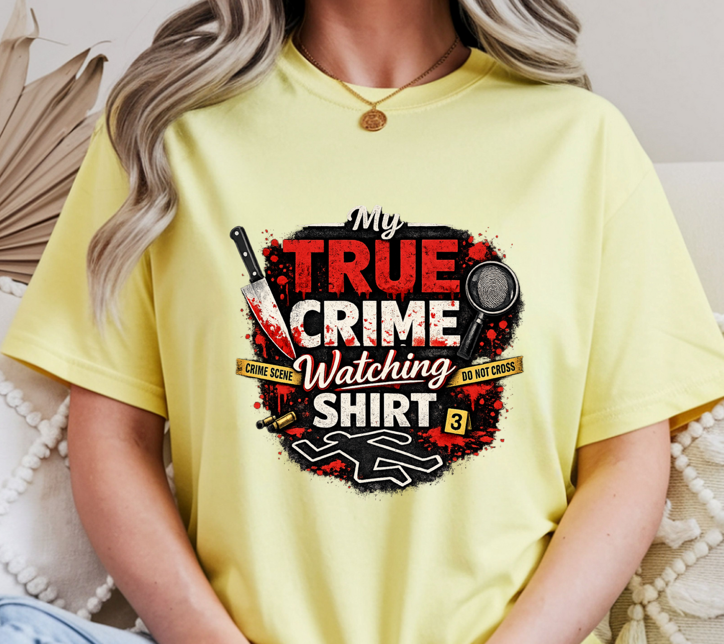 True Crime Watching Shirt, Unisex Binge Watch Top, TV Marathon Graphic Tee