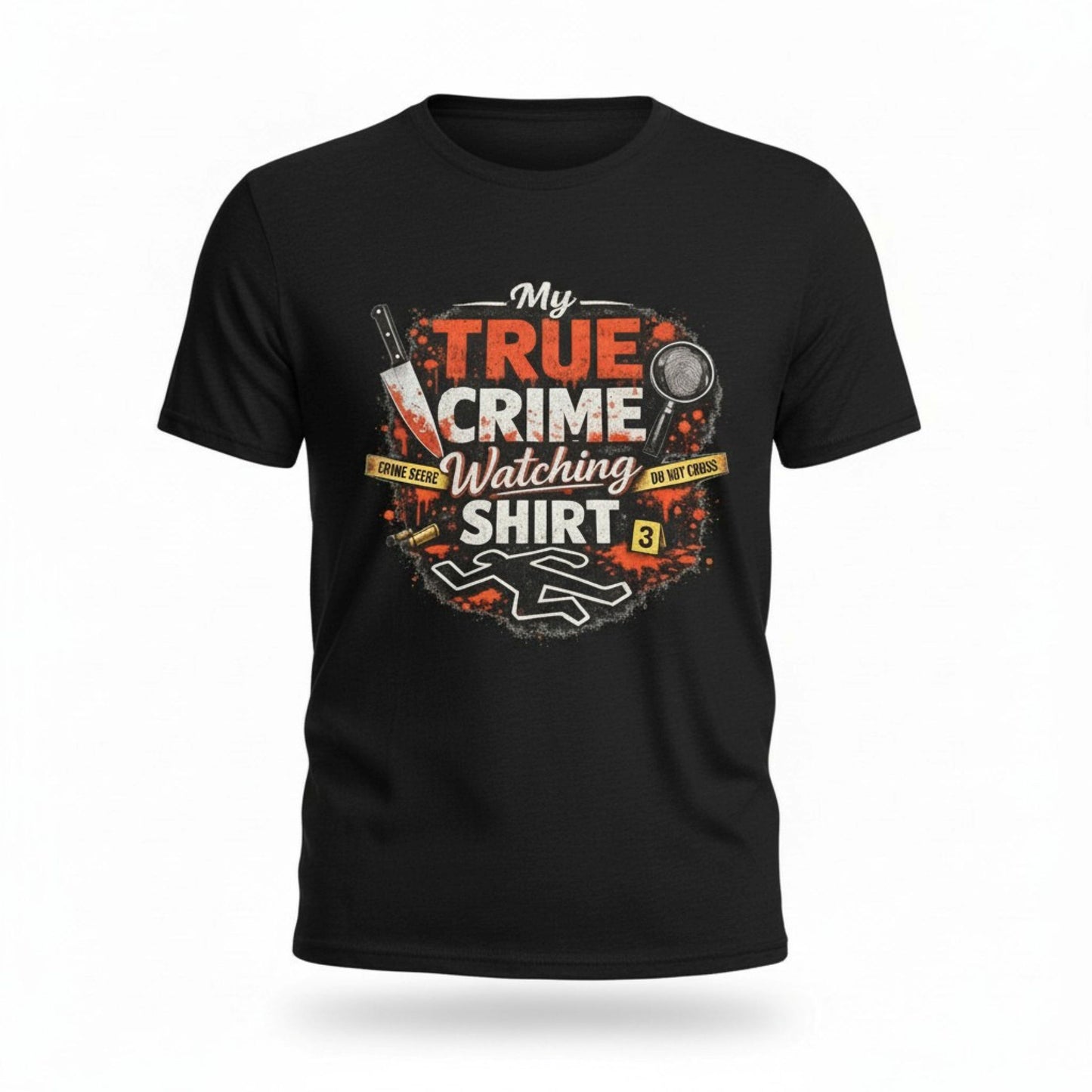 True Crime Watching Shirt, Unisex Binge Watch Top, TV Marathon Graphic Tee