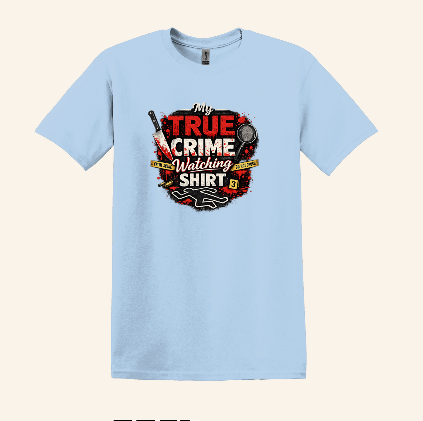 True Crime Watching Shirt, Unisex Binge Watch Top, TV Marathon Graphic Tee
