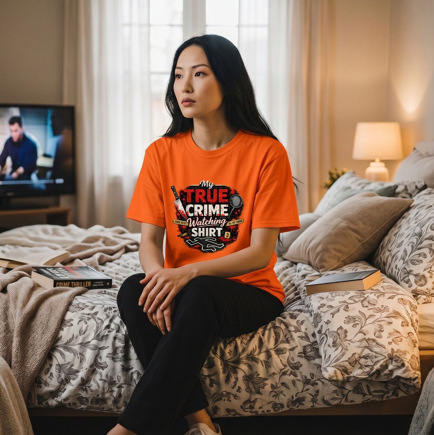 True Crime Watching Shirt, Unisex Binge Watch Top, TV Marathon Graphic Tee
